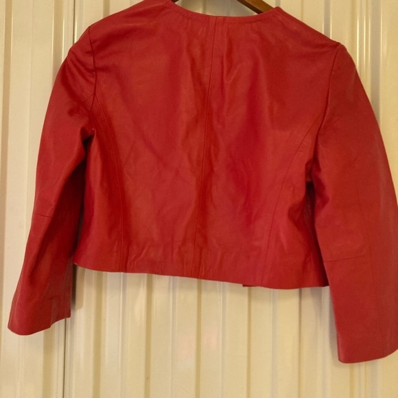 SANDRO Ferrone cropped thin red jacket . Made in Italy - Picture 3 of 10